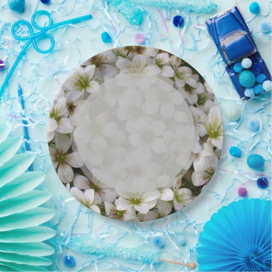 Weiße Blume Botanischer Garten Papiere Teller (Party)