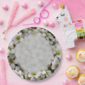 Weiße Blume Botanischer Garten Papiere Teller (Party)