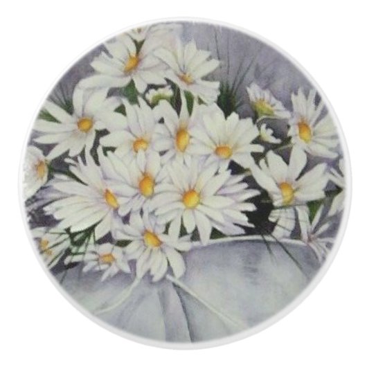 WEISSE BLUME BOUQUET DEKORATIVE KERAMIK WISSENSWER KERAMIKKNAUF (Vorderseite)