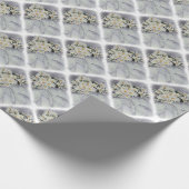 WEISSE BLUME BOUQUET WRAPPPAPIER GESCHENKPAPIER (Ecke)