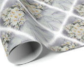 WEISSE BLUME BOUQUET WRAPPPAPIER GESCHENKPAPIER (Rolleneckpunkt)