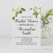 Weiße Blume | BRAUTPARTY Einladung (Stehend Vorderseite)