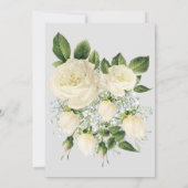 Weiße Blume | BRAUTPARTY Einladung (Rückseite)