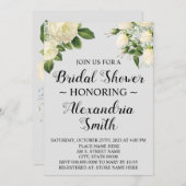 Weiße Blume | BRAUTPARTY Einladung (Vorne/Hinten)