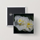 Weiße Blume Button (Vorne & Hinten)