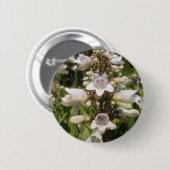 Weiße Blume Button (Vorne & Hinten)