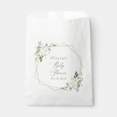 Weiße Blume, Creme-Blume, Boho, Babydusche Geschenktütchen (Vorderseite)