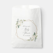 Weiße Blume, Creme-Blume, Boho, Babydusche Geschenktütchen (Vorderseite)