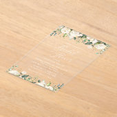 Weiße Blume, Creme-Blume, Boho, Brautparty Acryleinladungen (Ablage )