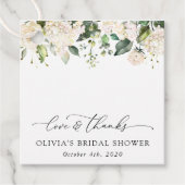 Weiße Blume, Creme-Blume, Boho, Brautparty Geschenkanhänger (Vorderseite)