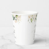 Weiße Blume, Creme-Blume, Boho, Brautparty Pappbecher (Rechts)