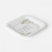 Weiße Blume, Creme-Blume, Boho, Brautparty Pappteller (Gewinkelt)