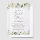 Weiße Blume, Creme-Blume, Boho, Brautparty Pergament Einladungen (Versetzt)
