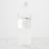 Weiße Blume, Creme-Blume, Boho, Brautparty Wasserflaschenetikett (Vorderseite)