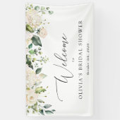 Weiße Blume, Creme-Blume, Boho, Bridal Empfang Banner (Vertikal)