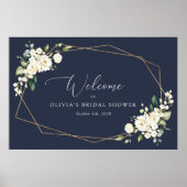 Weiße Blume, Creme-Blume, Boho, Bridal Empfang Poster (Vorne)