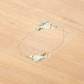 Weiße Blume, Creme-Blume, Boho, Sweet 16 Acryleinladungen (Ablage )