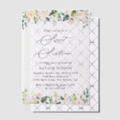 Weiße Blume, Creme-Blume, Boho, Sweet 16 Pergament Einladungen (Versetzt (Einladung))