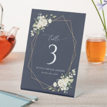 Weiße Blume, Creme-Blume, Boho, Tischnummern