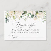 Weiße Blume, Creme-Blume, Boho, Windelwirbel Begleitkarte (Vorderseite)