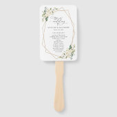 Weiße Blume, Creme-Blume, Hochzeitsprogramm Fächer (Vorderseite)