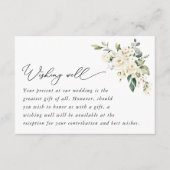 Weiße Blume, Creme-Blume, Hochzeitswünsche gut Begleitkarte (Vorderseite)