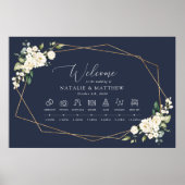 Weiße Blume, Creme-Blume, Hochzeitzeitzeitschrift Poster (Vorne)