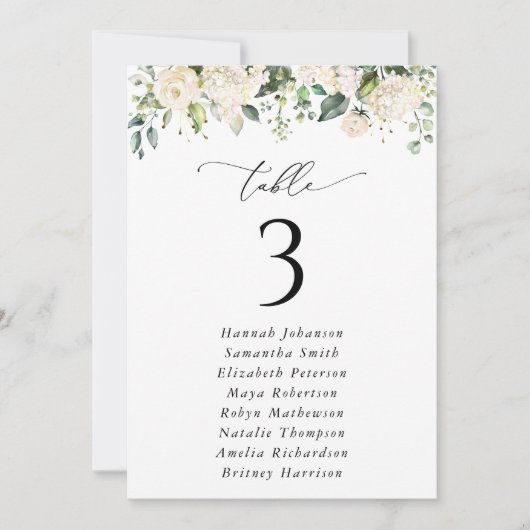 Weiße Blume, Creme-Blume, Seekarten (Vorderseite)