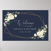 Weiße Blume, cremige Blume, Begrüßung Poster (Vorne)