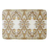Weiße Blume Decorative Gold Bath Mat Badematte (Vorderseite)