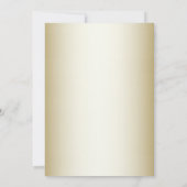 Weiße Blume Decorative Gold Brautparty Einladung (Rückseite)