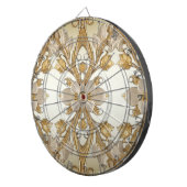 Weiße Blume Decorative Gold Dartboard Dartscheibe (Vorderseite rechts)