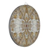 Weiße Blume Decorative Gold Dartboard Dartscheibe (Vorderseite Links)
