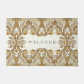 Weiße Blume Decorative Gold Doormat Fußmatte (Vorderseite)