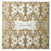 Weiße Blume Decorative Gold Keramik Tile Fliese (Vorderseite)