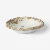 Weiße Blume Decorative Gold Pappteller (Gewinkelt)