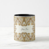 Weiße Blume Decorative Gold Tasse (Zentrum)