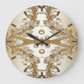 Weiße Blume Decorative Gold Wall Uhr (Vorderseite)