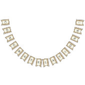 Weiße Blume Decorative Goldjagdflagge Wimpelkette (Alle)