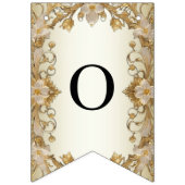 Weiße Blume Decorative Goldjagdflagge Wimpelkette (Zweite Fahne)