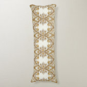 Weiße Blume Decorative Goldkissen Seitenschläferkissen (Vorderseite Vertikal)