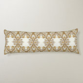Weiße Blume Decorative Goldkissen Seitenschläferkissen (Rückseite)