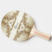 Weiße Blume Dekorative Goldschmiedepaddel Tischtennis Schläger (Seitenansicht)