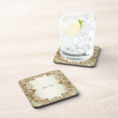 Weiße Blume dekorativer Untersetzer aus Edelstahl (Rechte Seite)