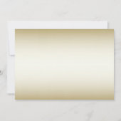 Weiße Blume Dekorgold Save the Date (Rückseite)