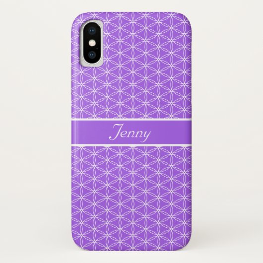 Weiße Blume des Lebens Muster Case-Mate iPhone Hülle (Rückseite)