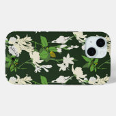 Weiße Blume dunkelgrün hinten iPhone/iPad Gehäuse Case-Mate iPhone Hülle (Rückseite (Horizontal))