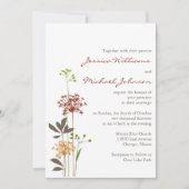 Weiße Blume Einladung (Vorderseite)