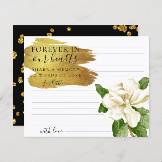 Weiße Blume Elegante gemeinsam mit einer Gedächtni (Vorne/Hinten)