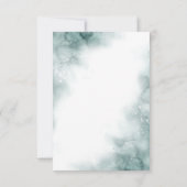 Weiße Blume Eleganter Goldrahmen Hochzeitstil RSVP Karte (Rückseite)